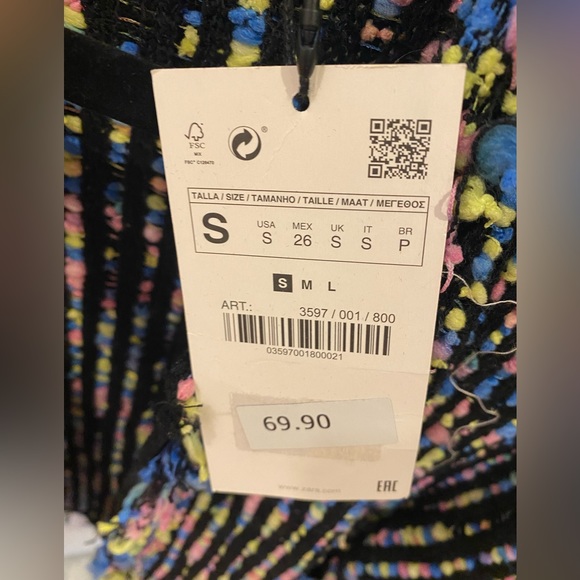 Zara Multicolored Knit Jacket - Picture 9 of 9